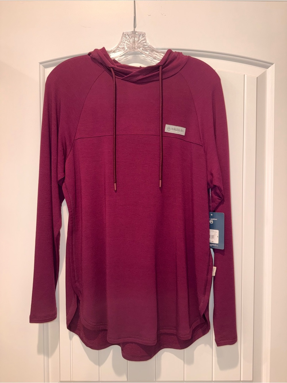 Magellan Outdoors Women’s Crewneck Hoodie Sweater - Burgundy